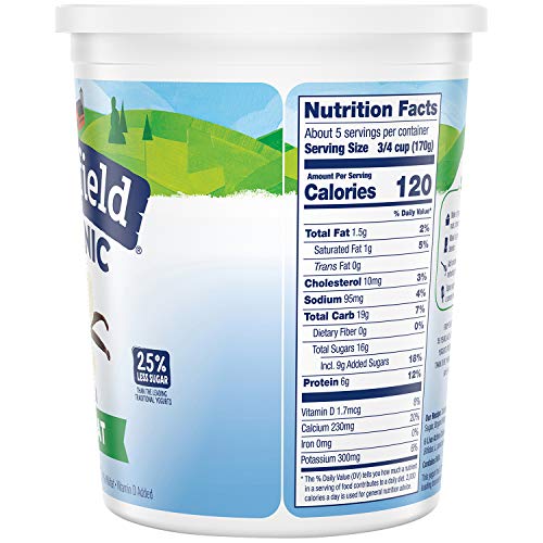 Stonyfield Organic Lowfat Yogurt, Vanilla, 32 Oz. – 6G Of Protein, Multiserving Yogurt #TOP4