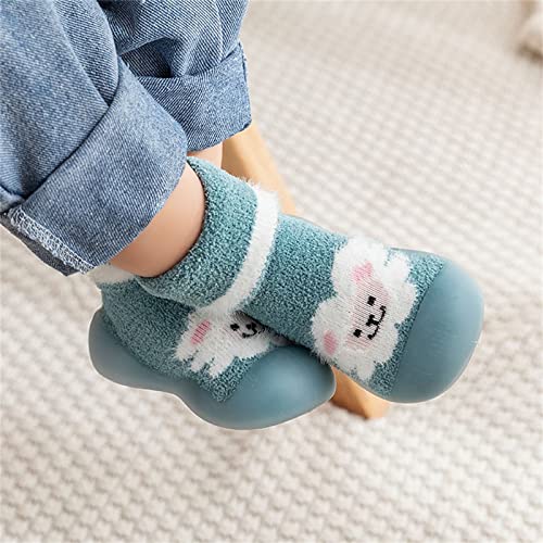 Baby Girl Shoes,Baby Sock Shoes Infant Boys Cartoon Fleece Warm The Floor Socks Non Slip Prewalker Shoes 0-3 Years2