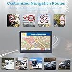 GPS Navigator for Car Truck RV, 7 Inch Touch Screen, Latest 2025 Maps for Car GPS, Support Voice Turn-by-Turn Guidance, Speed and Red Light Warning, Custom Truck Routing - Image 3