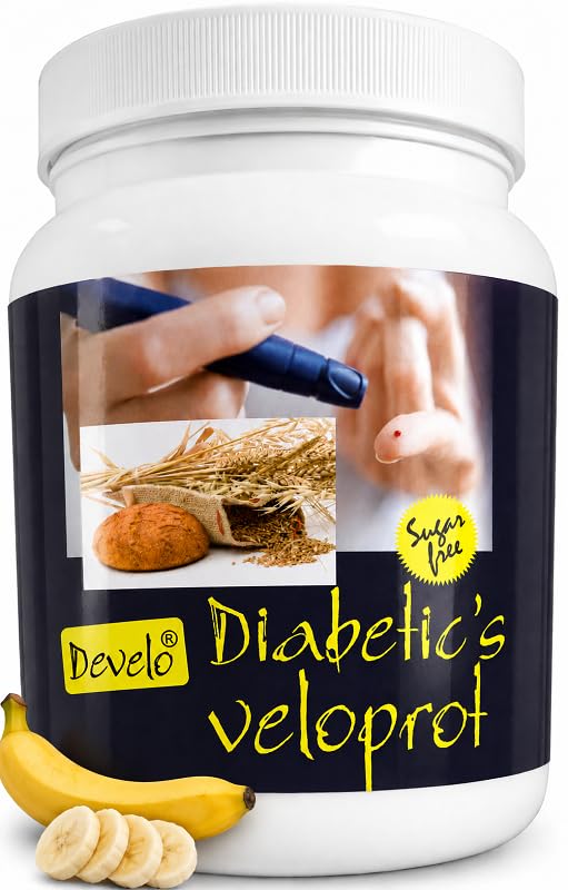 Image of Develo Diabetic Protein Powder Sugar Free Food Supplement For Diabetes Care VeloProt Powder Men & Women Banana 1kg