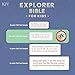 KJV Explorer Bible for Kids, Bubble Gum LeatherTouch, Red Letter, Full-Color Design, Photos, Illustrations, Charts, Videos, Activities, Easy-to-Read Bible MCM Type