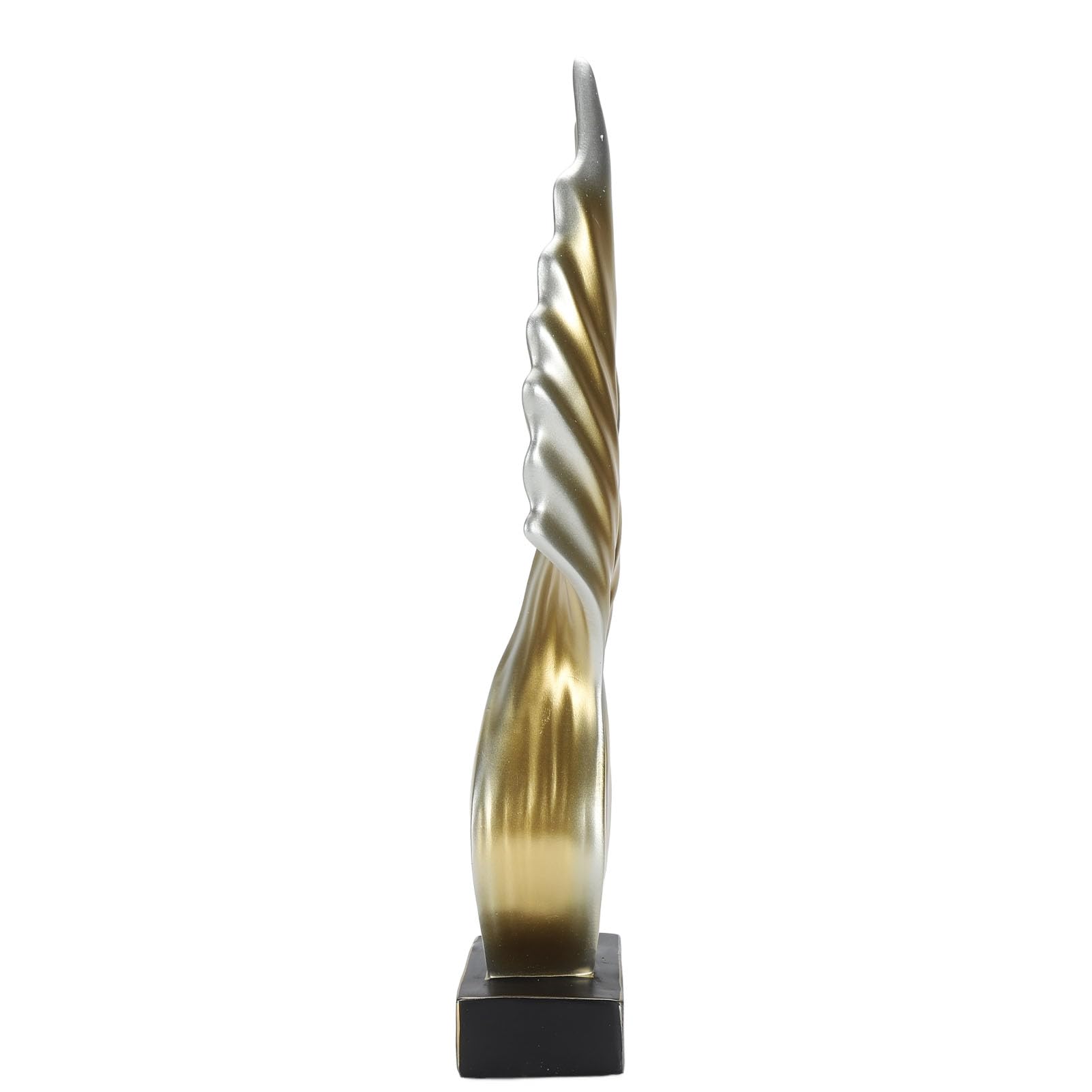 Scultura ad ala astratta, statuetta in resina moderna e leggera di lusso con base opaca, statua ad ala astratta dorata per la casa, il soggiorno, il mobile TV, l'arredamento della (Champagne Gold