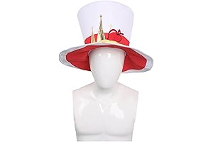 Angel Demon Red White Top Hat Demon Cosplay Hat Halloween