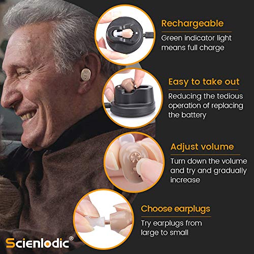 Rechargeable Hearing Aid, In Ear Hearing Amplifier, Digital Ear Amplifier Hearing Aids With Noise Reduction For Seniors Adults The Age #TOP5