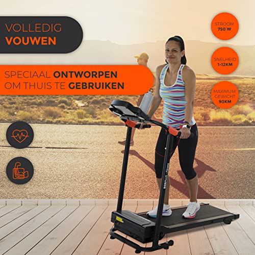 Bonplus BP | Opvouwbare Elektrische Loopband | Snelheid 12 Km/u | 3 hellingsniveaus | LCD-scherm | Mobiele ondersteuning | USB | MP3-poort | 2 Flessenhouders | Maximum gewicht 100kg - Afbeelding 3