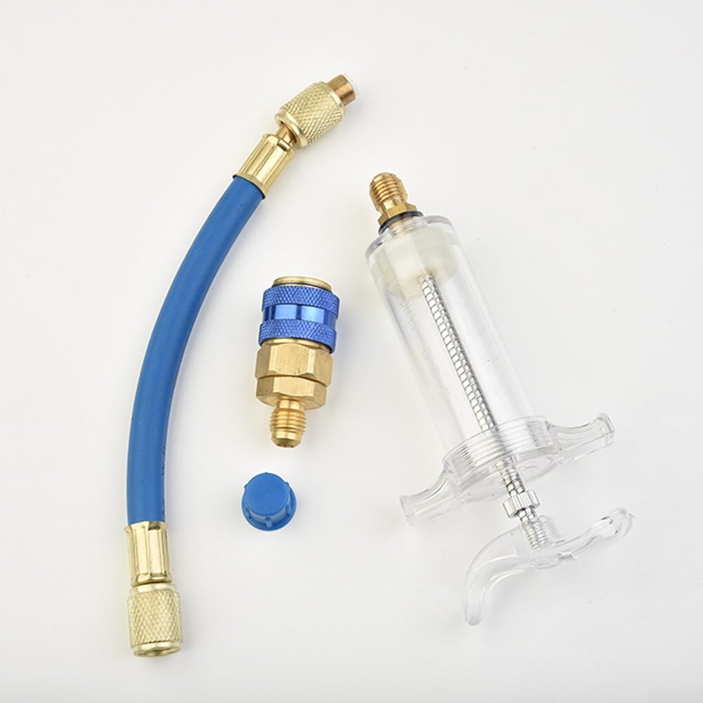 Injecteur de graisse pour compresseur d'huile/colorant, 30 ml pour climatisation automobile seringue 1/4 SAE X4T7