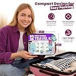 Trektote Travel Toiletry Kit For Women – 12 Piece Set Of Travel Size Toiletries, TSA Compliant, Travel Essentials, Includes Shampoo And Conditioner, Body Wash, Toiletry Bag & More - Image 5