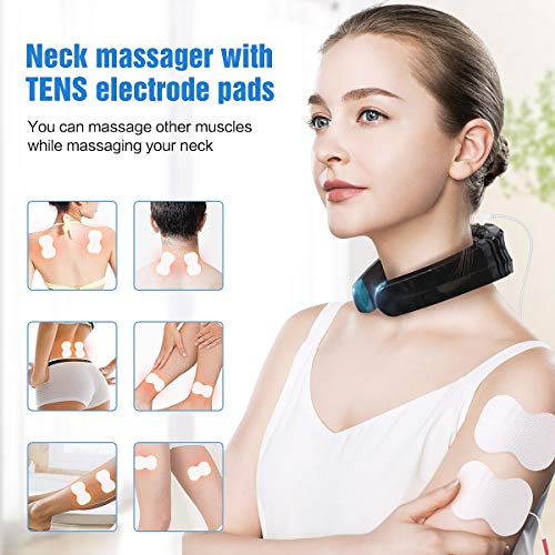 Intelligent Neck Massager With Heat,Electric Neck Massager For Pain Relief, 9 Modes 50 Intensities Cordless Portable Deep Tissue Trigger Massage Equipment In Home Office Car Travel #TOP1
