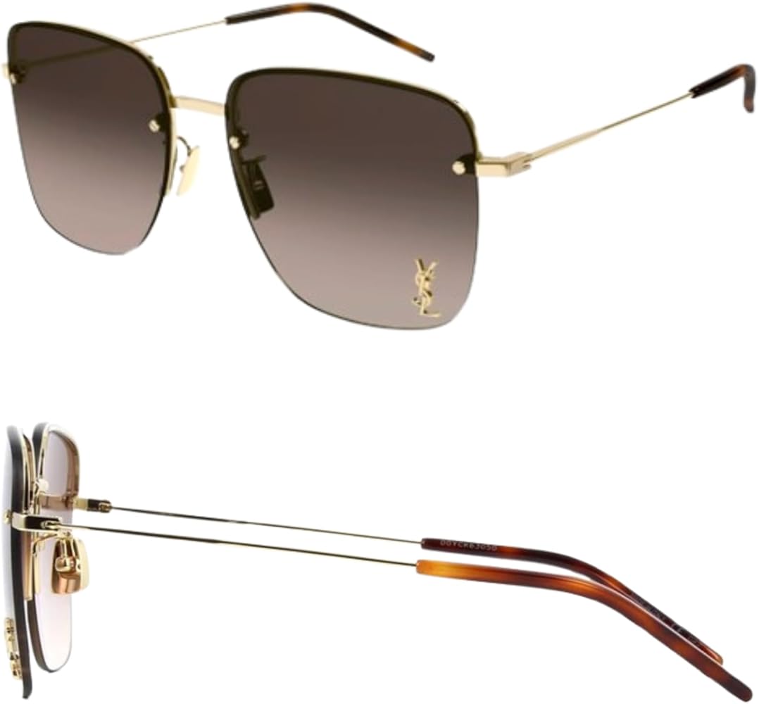 Amazon.com: SAINT LAURENT SL 312 M Square Shape Sunglasses With