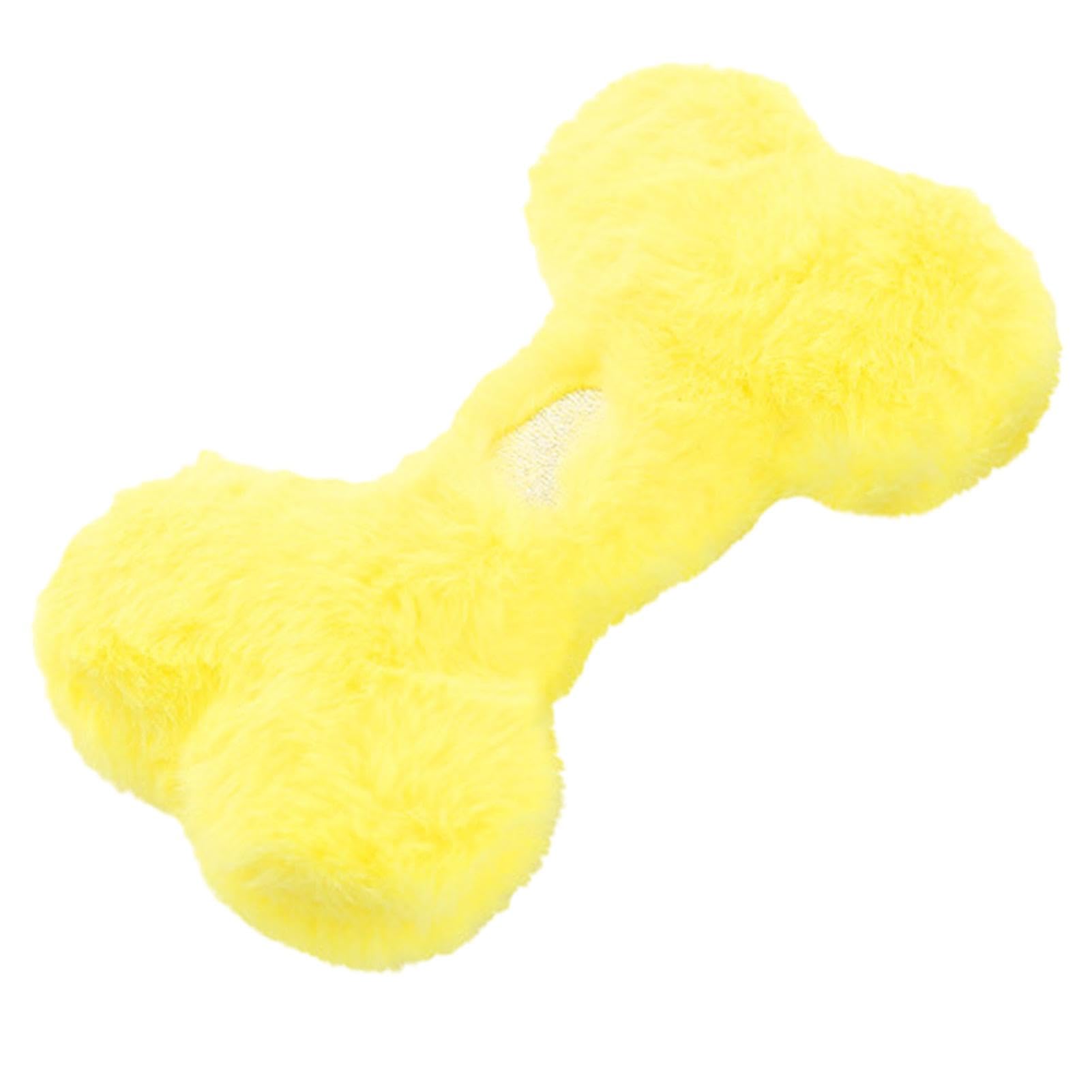 QTFYE Plush Bone Dog Toy - 18x10cm Cute Plush Dog Toys | Washable plush dog toy | Puppy Bone Shape Vocal Chew Toys | Portable Soft Dog Bone Shape Plush Chewing Toy For Puppy Small Dog Pet