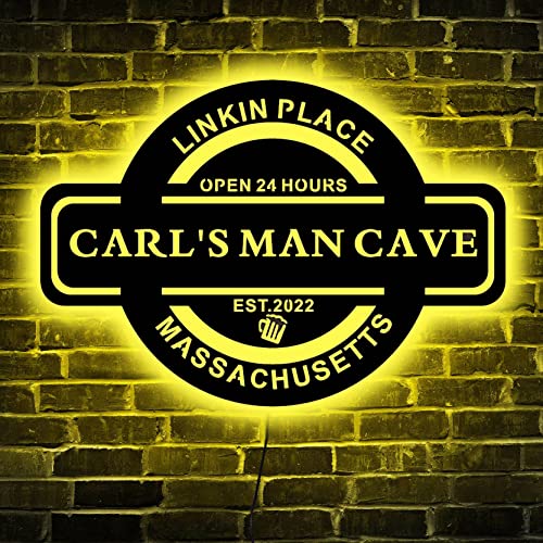 Enseigne au néon personnalisée avec votre nom pour bar à la maison,année d'établissement de la bière,enseigne au néon LED bicolore,enseigne lumineuse à LED pour décoration murale de bar à la maison Cover