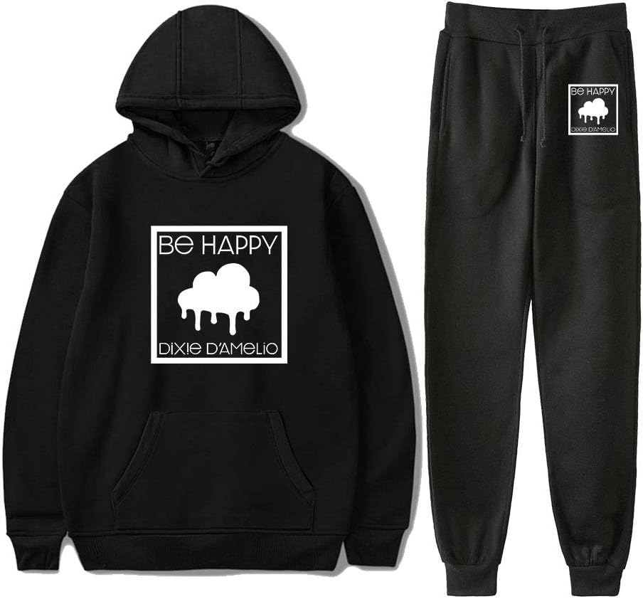 ZEDALE Dixie D'Amelio BE Happy Merch?????????????????Outwear (Black,XXS)