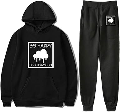 Amazon.com: ZEDALE Dixie D'Amelio BE Happy Merch Sudadera con capucha y  pantalones de deporte de dos piezas, Unisex Outwear, Moderno / Equipada,  XXS, Negro : Ropa, Zapatos y Joyería