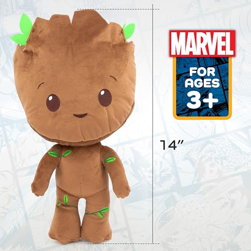 Image of Jay Franco Guardians of the Galaxy Groot Stuffed Pillow Buddy - Super Soft Polyester Microfiber, 14 inch (Official Marvel Product)