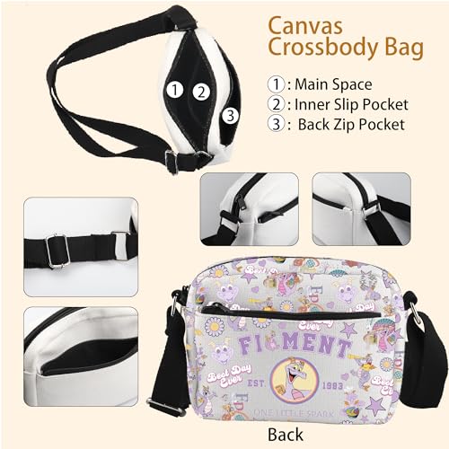 WCGXKO Purple Dragon Crossbody Bag Journey Imagination Gift for Dragon Lover3