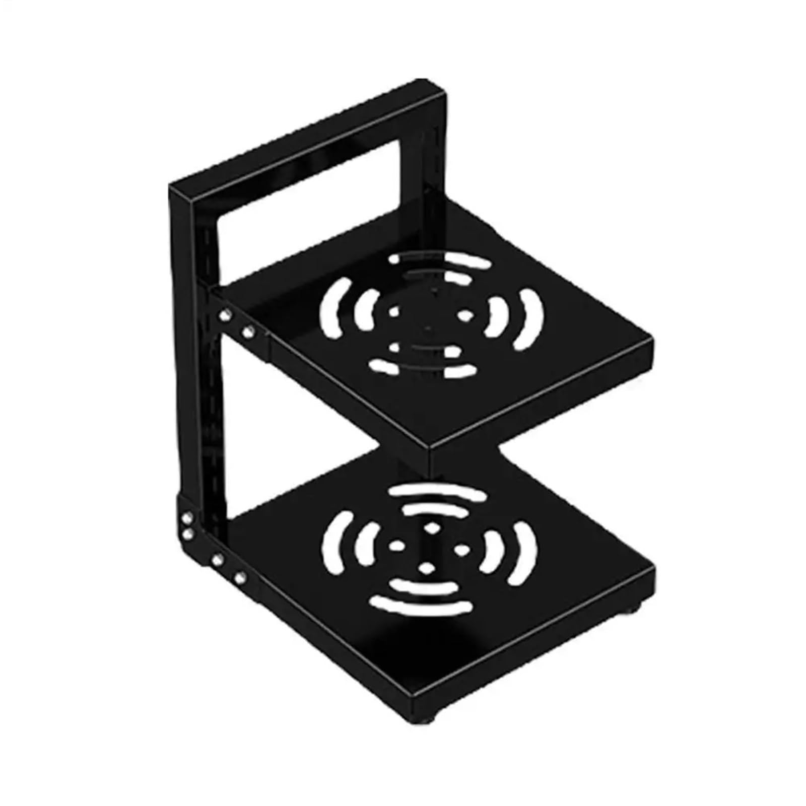 YXINAER Pots and Pans Organizer Adjustable Kitchen Storage Rack Pot Under Cabinet(2 Layers)