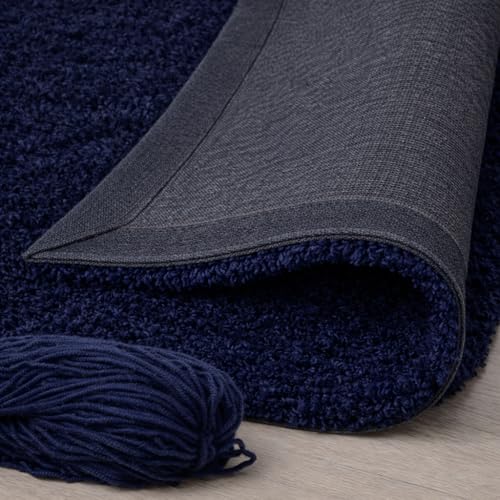 Image of Super Soft Microfiber Bedside Runner for Bedroom, Kitchen, Office, 2 x 5 Feet, Colour: Blue, Thickness 1.5 Inches