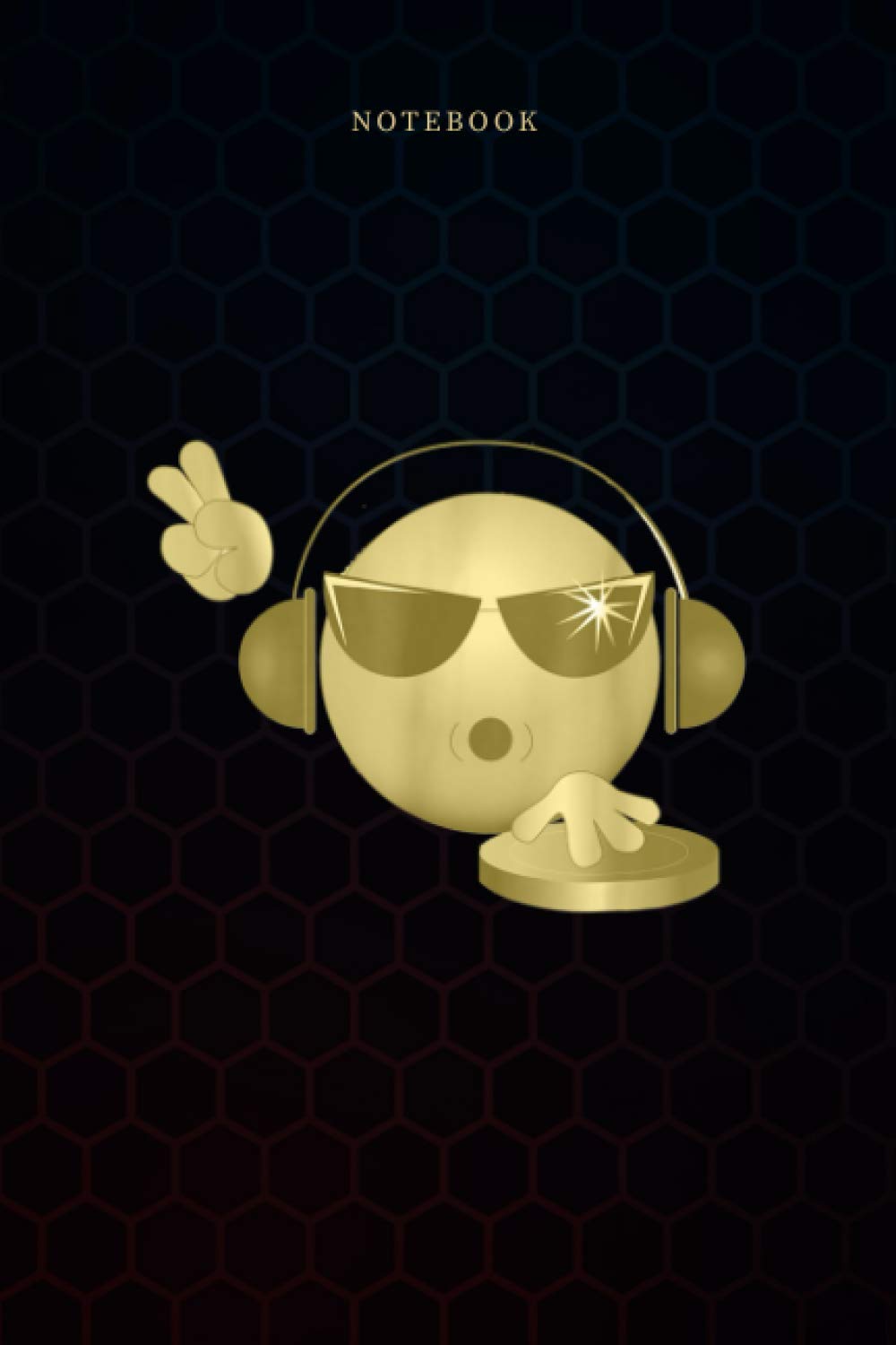 Warren RossiSimple Lined Notebook DJ Emoji House Music EDM Techno Gift: Weekly, Wedding, Work List, A Blank, 6x9 inch, Monthly, 114 Pages, Daily Journal