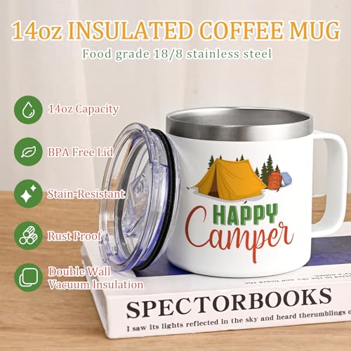 Qtencas-Happy-Camper-Gifts-14oz-RV-Camper-Gifts-Coffee-Mug-Stainless-Steel-Insulated-Mug-RV-Hiking-Mug-for-Outdoors-Picnic-Camping-Happy-Birthday-Christmas-Gifts-for-Family-Friends-White
