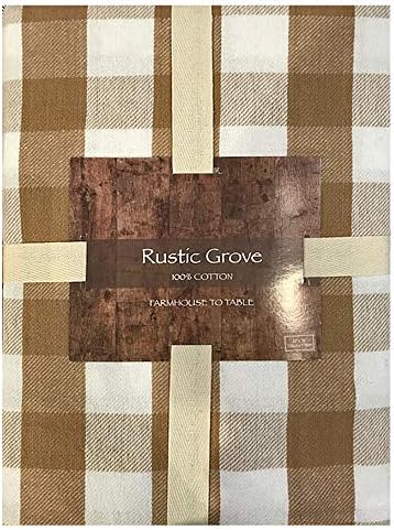 Farm Check Gingham - Juego de 4 servilletas de algodón casuales para interiores y exteriores, diseño de búfalo de granja, 100 % algodón, para