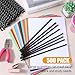 Maitys 500 Pcs Plastic Binding Combs Bulk 19 Ring Spiral Binding Coils Letter Size Black Binding Spines for Notebook Calendar Picture (1/4 Inch)