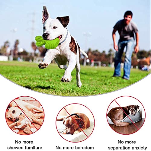 Image of Pamlulu Dog Chew Toys, Toothbrush Stick Teeth Cleaning Brush Dental for Small Medium Large Dog, Rubber Squeaky Toys for Aggressive Chewers Cactus Tough Toys