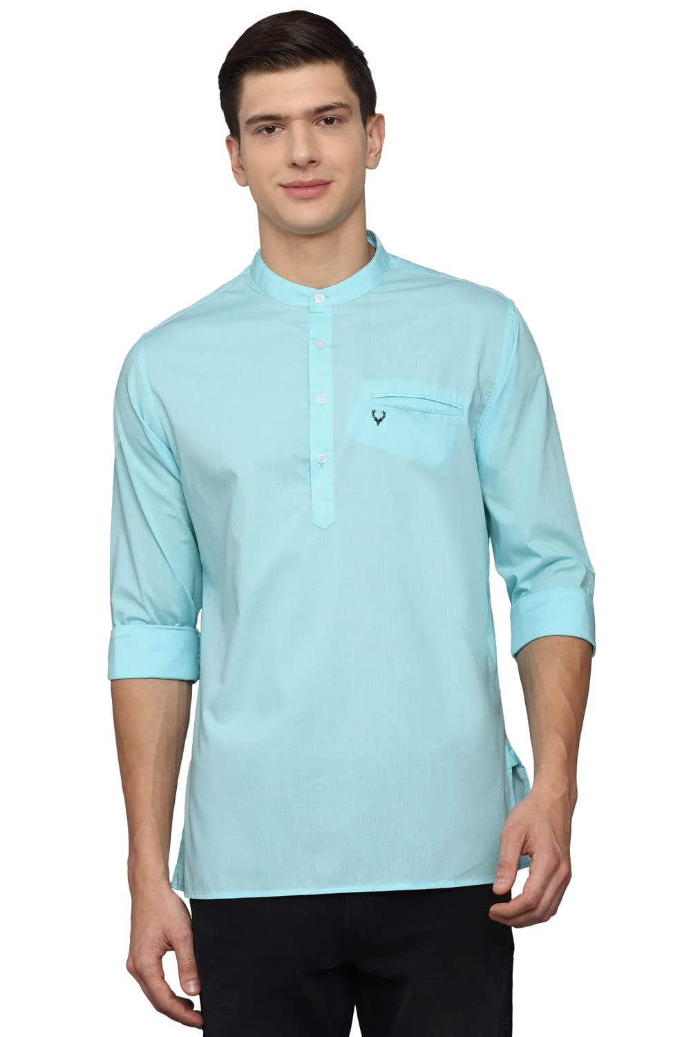 allen solly Men's Cotton Blend Regular Fit Casual Kurta-picture-30