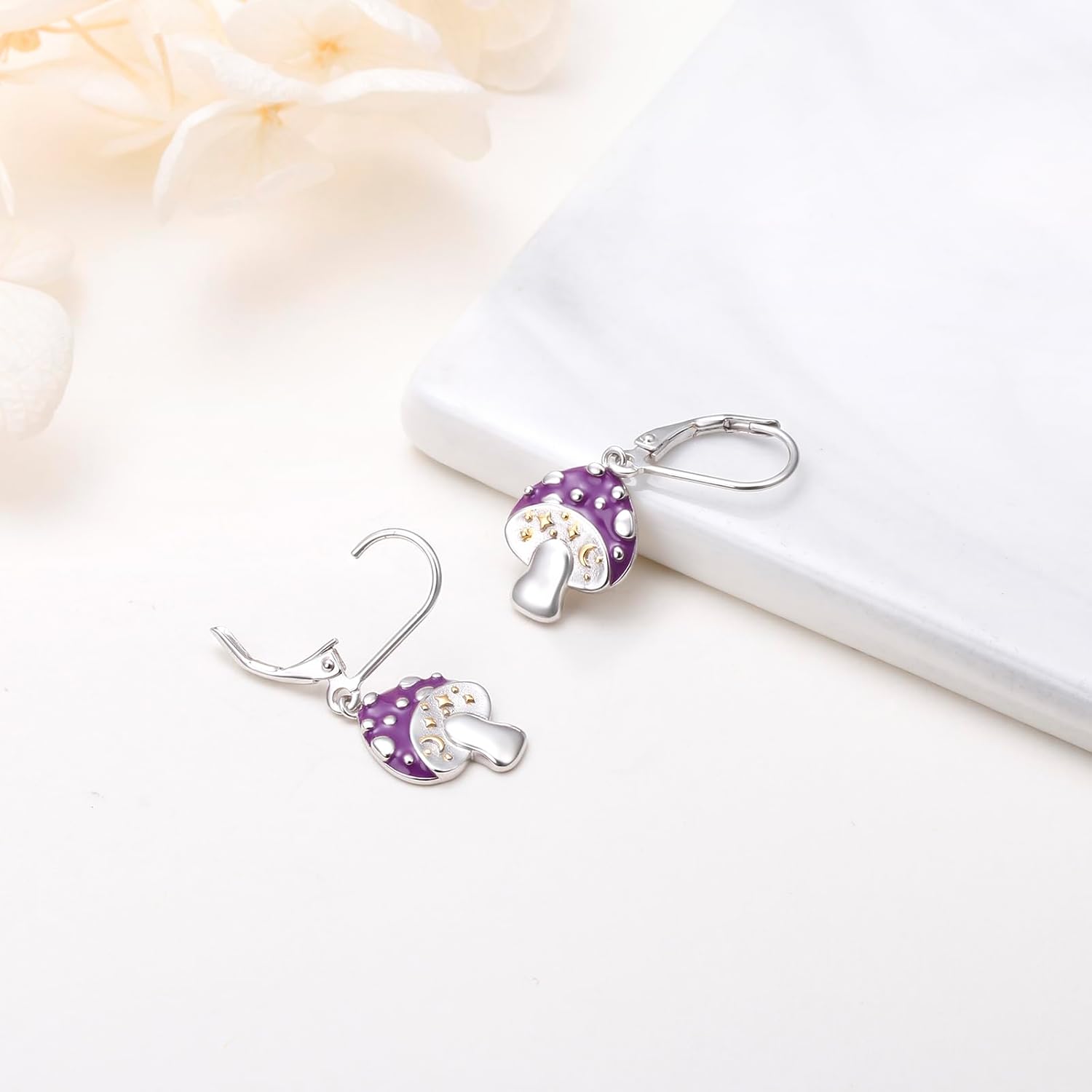 Alphm 925 Sterling Silver Lotus/Tulip/Scottish Thistle Flower Earrings for Women Lotus/Tulip/Scottish Thistle Flower Jewelry for Mom Wife Daughter Sister