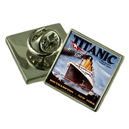 Épinglette Titanic Argent accessoire costume homme pour soirée chic