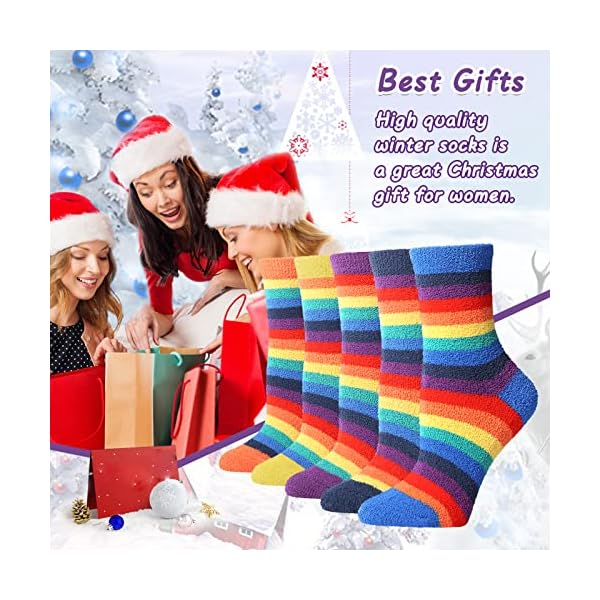 HERYEBING Damen Socken, Stoppersocken für Damen Flauschige Kuschelsocken Dicke Wintersocken Warme Bettsocken Geschenke… – Bild 7