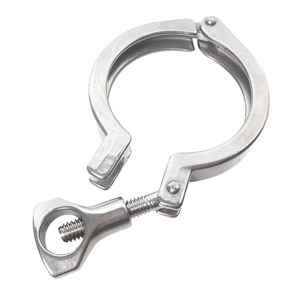 Collier Sanitaire Tri-Clover 0.5-4" - Inox 304 avec Joint en Silicône, Ferrule 50.5/64mm, Grade Hygiénique pour Brasserie Maison & Alimentaire/Pharmaceutique (1/5/10 Pièces)(10pcs,K 40mm 1in)