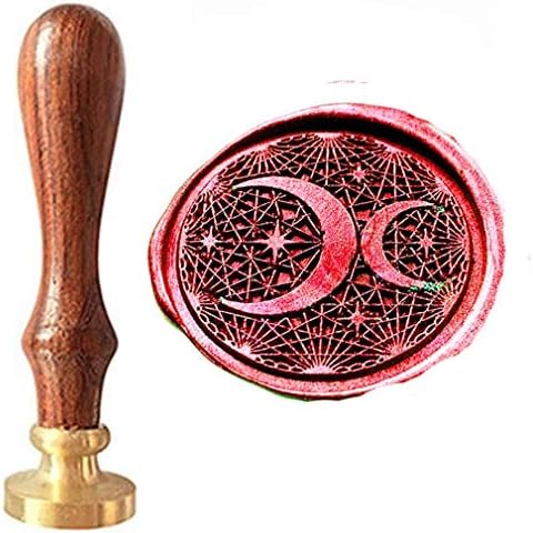 MNYR Moons Stars Earth Universe Wax Seal Sealing Stamp Embellishment Wedding Invitation Card Snail Mail Gift Wrapping Wine Package Christmas Card Gift Package Sealing Wax Seal Stamp Set Cover
