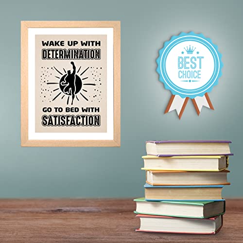 Image of Chaka Chaundh - Focus, Warrior, Determination & Satisfaction quotes poster frame - Motivational Quotes frames - Framed posters - Photos with quotes - (13.6 X 10.6 inches)-Set of 4