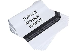 2.5 Mil 12x15.5 White Poly Mailers