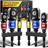 Tools Impact Socket Adapter Set: Christmas Stocking Stuffers for Men Adults Dad, 1/4" 3/8" 1/2" Hand Power Wrench Ratchet Drill Adapter Driver Bit Hex Nut, Cool Stuff Gadgets for Birthday Gifts Ideas