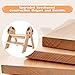 Novarieth Beech Wooden Toddler Step Stool, 2-Step Foldable Stool for Kids with Non-Slip Surface, Baby Bathroom Stool for Potty Training, Bathroom Sink, Kitchen Counter with Cute Mushroom Design