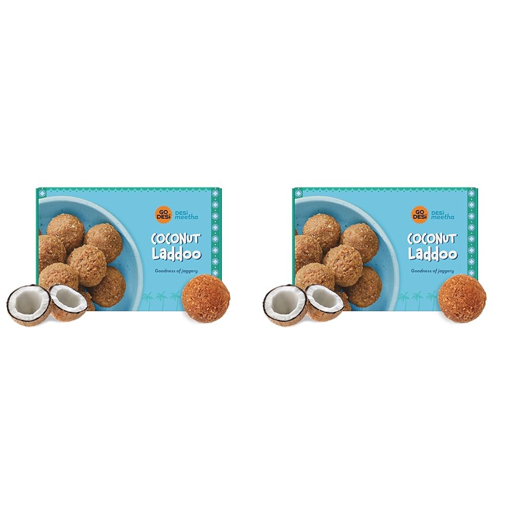 GO DESi Coconut Ladoo, 300 grams, Laddu, Laddoo, Gift for Sister and Brother, Indian Sweets, Mithai Gift (Pack of 2) (B0D7LWPYKQ) Amazon Price History, Amazon Price Tracker