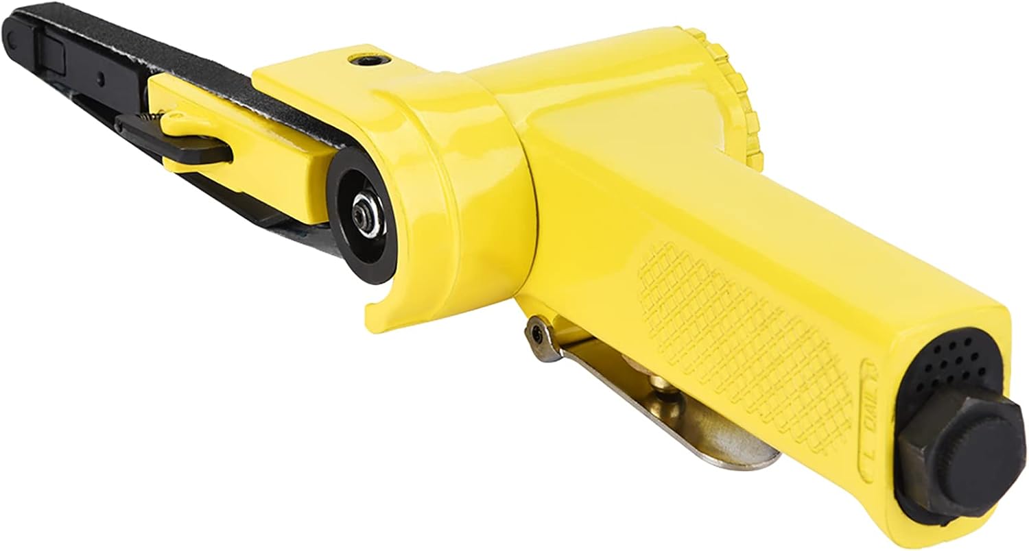 Eujgoov Pneumatic Belt Sander Air Pneumatic Belt Sander, Air with Hen Wrench and Sand (330 * 10mm)
