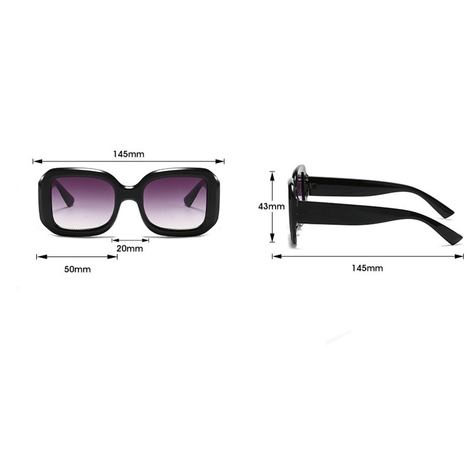 Gafas de sol de moda para mujer, estilo punk, montura gruesa, color naranja, con protección UV400, lentes degradadas.