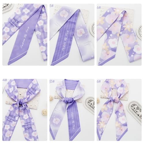 3 Pack Purse Scarf Set,Silk Ribbon Scarves for Bags Head Scarf for Handbag Handle Scarf Band Hair Neck Scarf for Women Fashion Holiday Gifts Wrapping,682