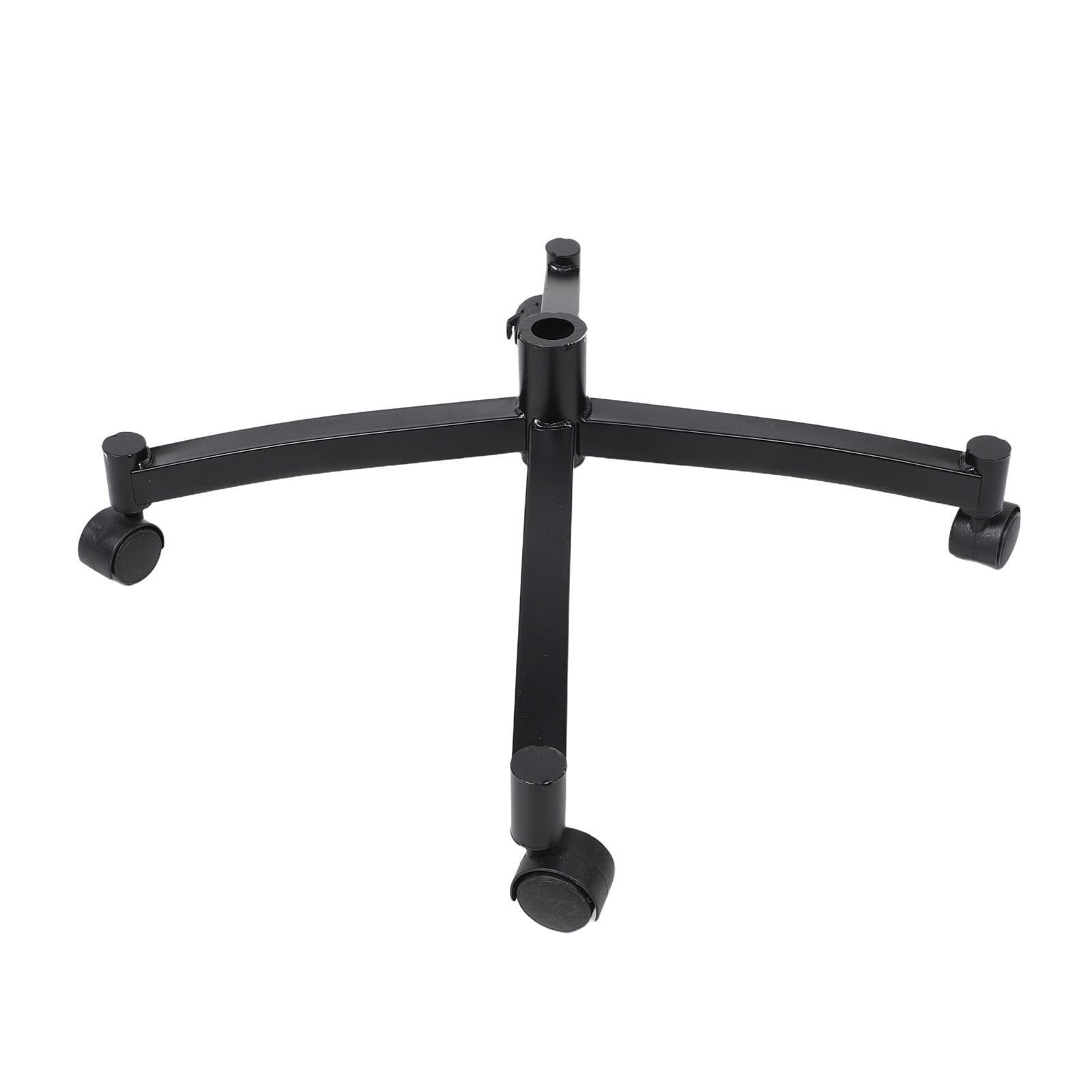 Base para Maniquí con Ruedas Giratorias, Metal y Acero, Negro