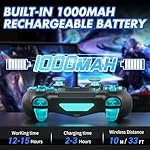 Gamrombo Wireless Controller für PS4, Game Controller kompatibel mit PS4/Pro/Slim/PC Gamepad mit Turbo/Zurück Taste/Dual Vibration/6-Achsen Gyro Sensor/Touchpanel – Bild 4