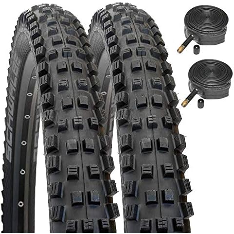 Schwalbe Magic Mary 26" x 2.35 Addix BikePark Bike Tyres with Schrader Tubes (Pair) Cover
