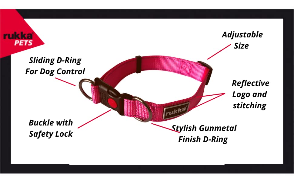 Rukka Pets Hundehalsband, verstellbar, Größe XS, Rauchgrau