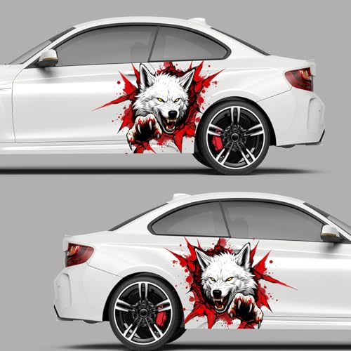 Image of Car Decals, Wolf Head Car Sticker Self-Adhesive, Truck Decals and Graphics, Waterproof Vinyl for Car, Wolf Stickers