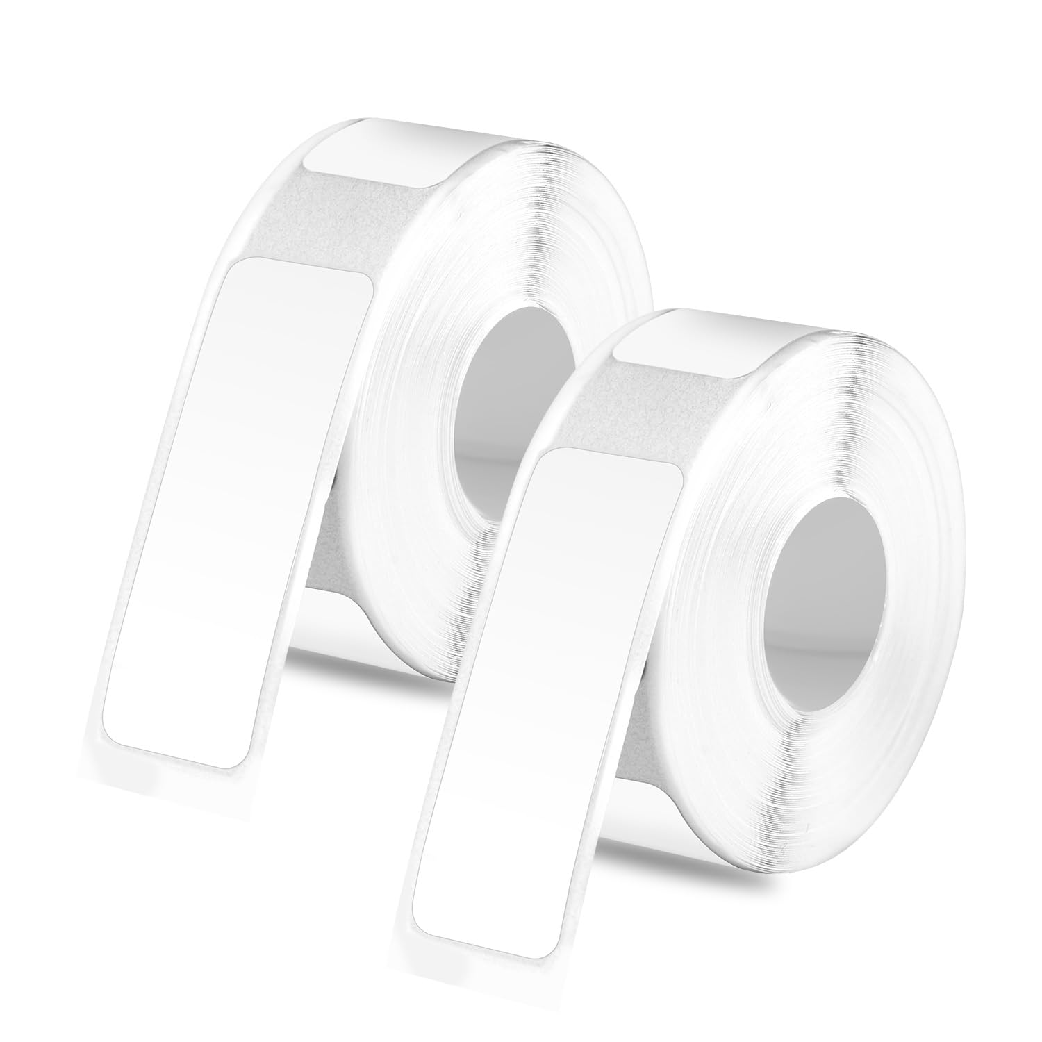 420pcs/2 Rolls Thermal Labels for Phomemo D30, 12x40mm Label Printer Maker Tape Self-Adhesive Label Print Paper Stickers for Home Office (White)