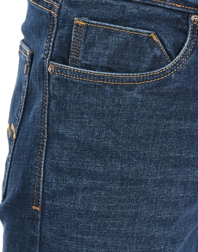 Image of Numero Uno Mens Straight Fit Dark Blue Mild Wash Sustainable Stretchable Jeans