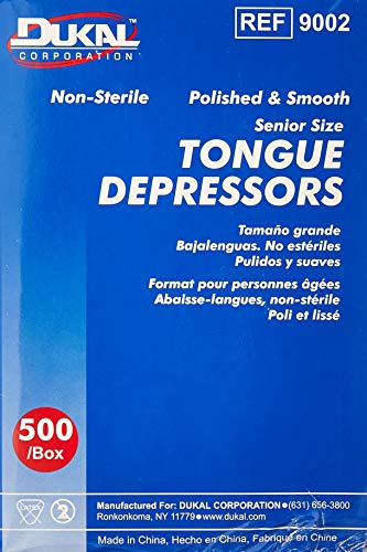 Tongue Depressors, Non-Sterile, Adult, 6"X3/4", 500/Bx #TOP2