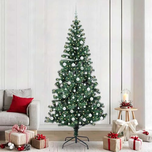 Árbol de Navidad LED de 240 cm Gecheer con ramas densas de PVC y base estable 2