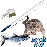 ✔ ALLGEMEINES: Interaktives Katzenspielzeug, das wie ein echter Fisch zappelt, Stundenlange Unterhaltung für Ihren Liebling, dank bewegungsgesteuerter Aktivierung